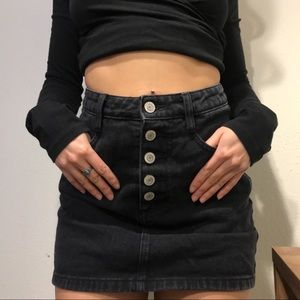 SOLD BRANDY MELVILLE Black Button Front Skirt